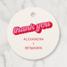 Retro Modern Groovy Fettes Rosa Rot Benutzerdefini