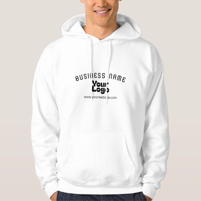 Retro-Modern Logo hochladen Hoodie (Vorderseite)