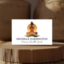 Retro Modern Meditative Grace Yoga, Life Coach Visitenkarte