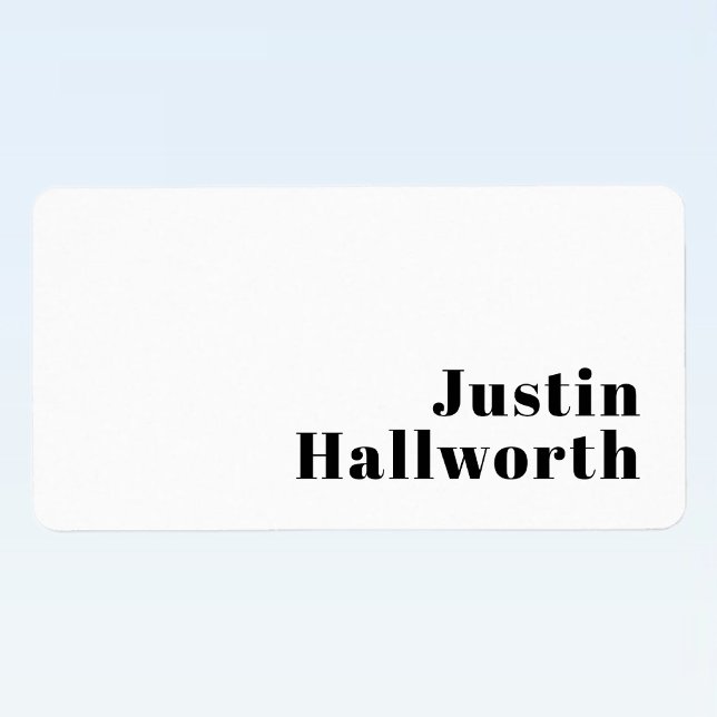 Retro Modern Minimal Name oder Geschäftsvorlage Adressaufkleber (Von Creator hochgeladen)
