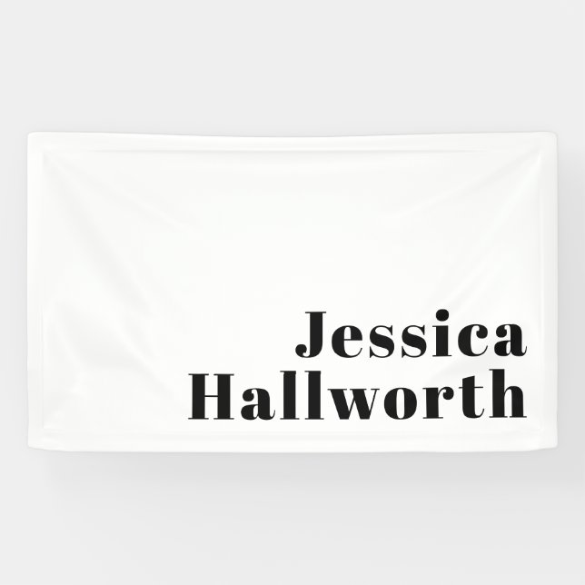 Retro Modern Minimal Name oder Geschäftsvorlage Banner (Horizontal)