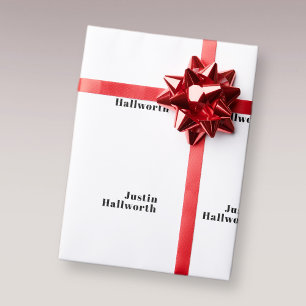 Retro Modern Minimal Name oder Geschäftsvorlage Geschenkpapier