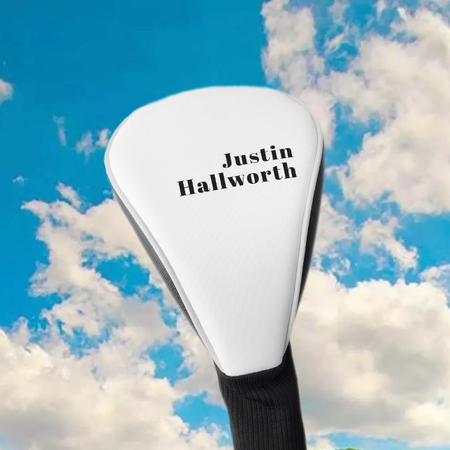 Retro Modern Minimal Name oder Geschäftsvorlage Golf Headcover (Von Creator hochgeladen)