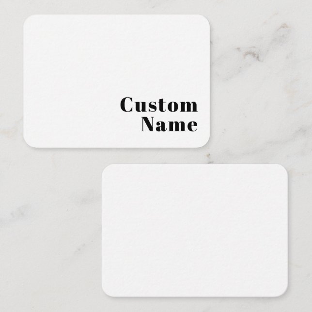 Retro Modern Minimal Name oder Geschäftsvorlage Mitteilungskarte (Vorne/Hinten)