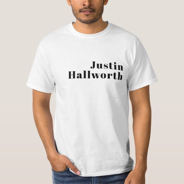 Retro Modern Minimal Name oder Geschäftsvorlage T-Shirt (Vorderseite)