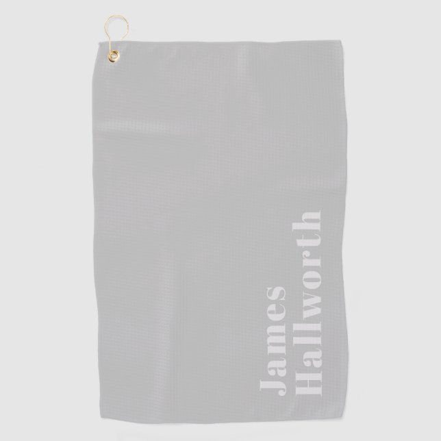 Retro Modern Minimalistischer Name (oder anderer T Golfhandtuch (Vorderseite)