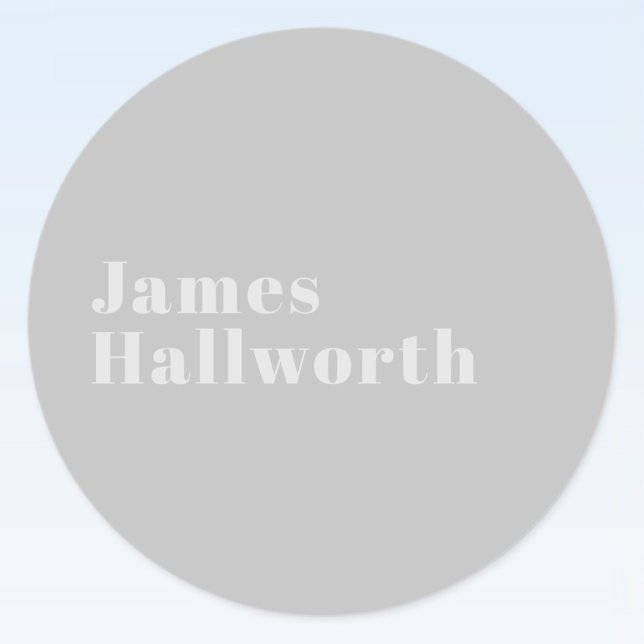 Retro Modern Minimalistischer Name (oder anderer T Runder Aufkleber (Von Creator hochgeladen)