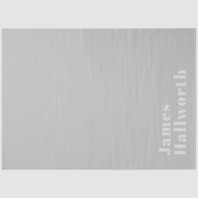 Retro Modern Minimalistischer Name (oder anderer T Seidenpapier (Vorderseite)