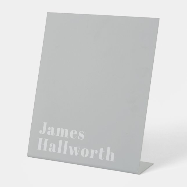 Retro Modern Minimalistischer Name (oder anderer T Sockelschild (Vorderseite)