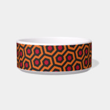 Retro Modern Orange Red Brown Hexagon Muster