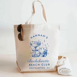 Retro-Modern Pink & Blau Junggesellinnen-Wochenend Tragetasche