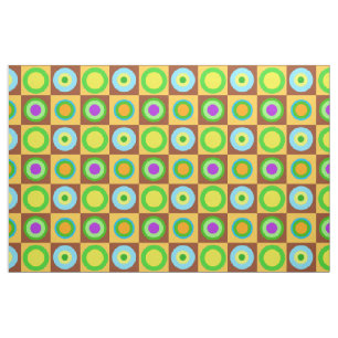 Retro Modern Polka Dots Circles Op Art 1970s Stoff