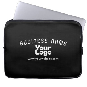 Retro-Modern Schwarz & Weiß hochladen (editierbar) Laptopschutzhülle