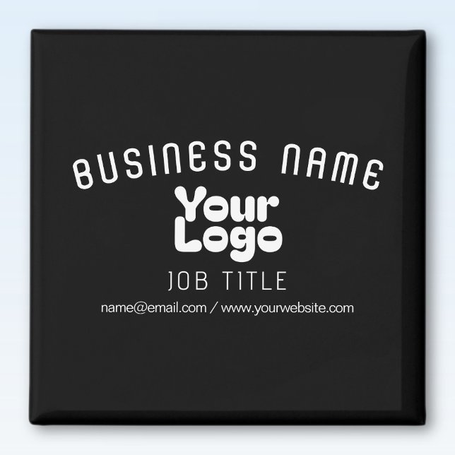 Retro-Modern Schwarz & Weiß hochladen (editierbar) Magnet (Von Creator hochgeladen)