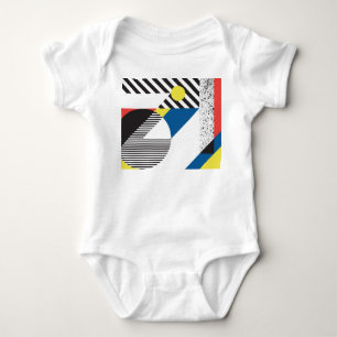 Retro Modern Style Backdesign Baby Strampler