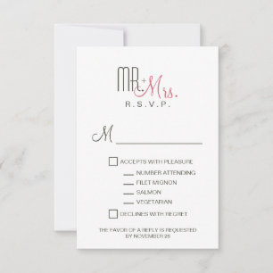 Retro Modern UAWG RSVP Karte