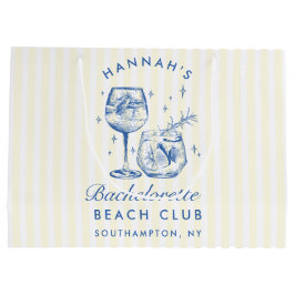 Retro Modern Vintag Blue Bachelorette Große Geschenktüte