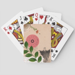 Retro Modern Vintag Collage Fun Niedlich rosa Spielkarten