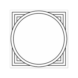 Retro-moderne Art Deco inspirierte geometrische Ra Permastempel
