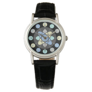 Retro Moderne Atommodell-Sternexplosion des Mittel Armbanduhr