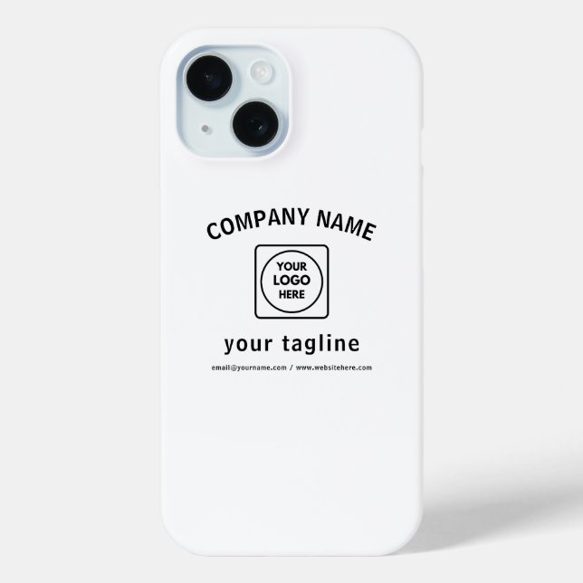 Retro-moderne benutzerdefinierte Logo Schwarz Weiß Case-Mate iPhone Hülle (Rückseite)