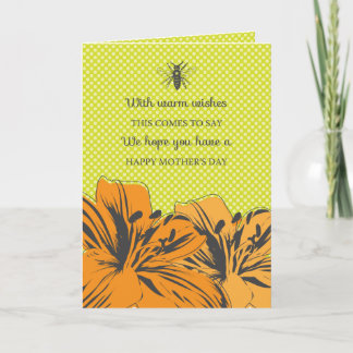 Retro Moderne Blume Muttertagskarte Karte