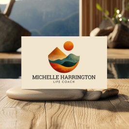 Retro Moderne, erhöhte Peaks Life Coach Visitenkarte