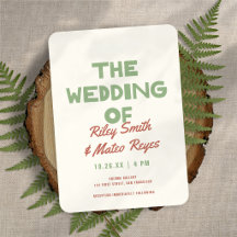 Retro-moderne, fette, funkige Erdtöne-Hochzeit