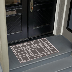 Retro moderne geblichene Schiefer-Quadrate auf Fußmatte