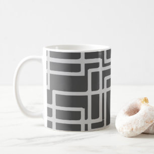 Retro moderne geblichene Schiefer-Quadrate auf Kaffeetasse