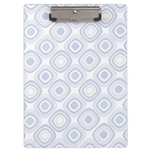 Retro Moderne geometrische Formen in Weiß und Blau Klemmbrett