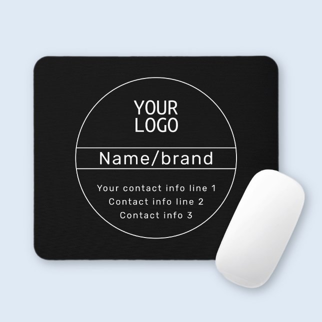 Retro-moderne Geschäftskontakt- oder Markeninforma Mousepad (Von Creator hochgeladen)