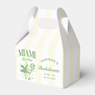 Retro-moderne grüne und gelbe Miami-Junggesellinne Geschenkschachtel