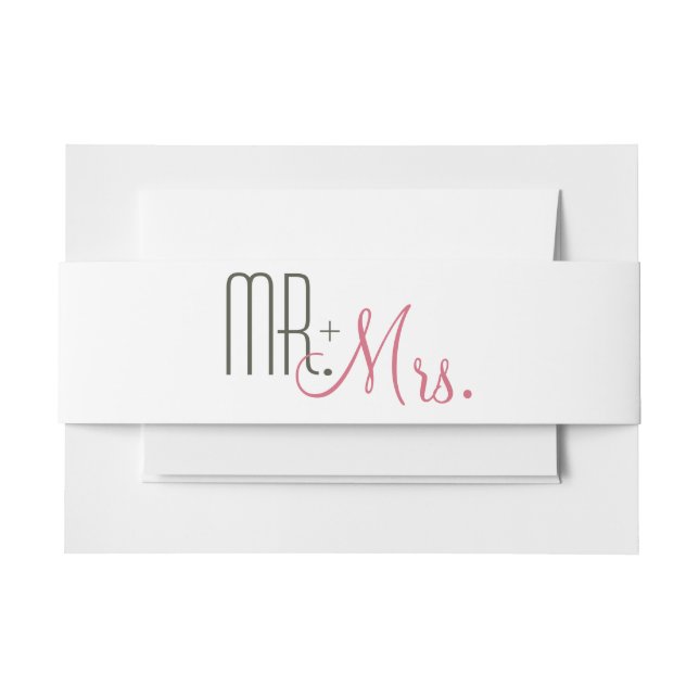 Retro Moderne Hochzeit Einladungsbanderole (Vorderseite Beispiel)