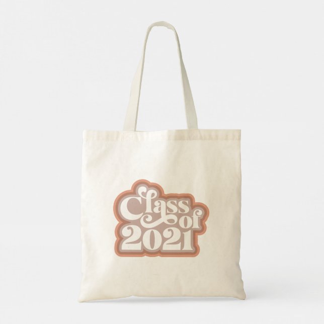 Retro Moderne Klasse von 2021 Tragetasche (Rückseite)