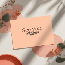 Retro moderne Koralle-Pfirsich elegante Hochzeits-