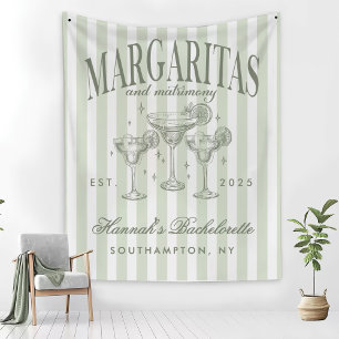 Retro Moderne Margaritas und Matrimone Striped Bac Fleecedecke