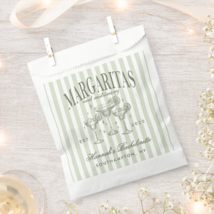 Retro Moderne Margaritas und Matrimone Striped Bac Geschenktütchen
