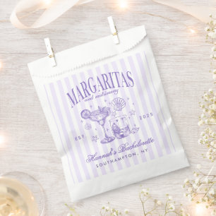Retro Moderne Margaritas und Matrimone Striped Bac Geschenktütchen