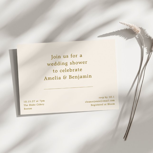 Retro Moderne Minimalistische Hochzeitsdusche Einladung (Von Creator hochgeladen)