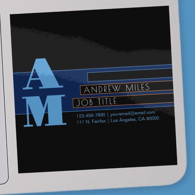 Retro-moderne Monogram & bearbeitbare Formen & Far Aufkleber (Von Creator hochgeladen)