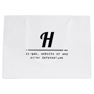 Retro-moderne Monogram & Business (oder andere) In Große Geschenktüte