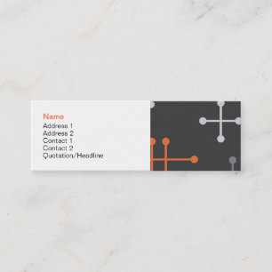 Retro moderne Muster-Visitenkarte Mini Visitenkarte