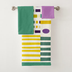 Retro Moderne Pop-Kunst des Mittelalters inspirier Badhandtuch Set