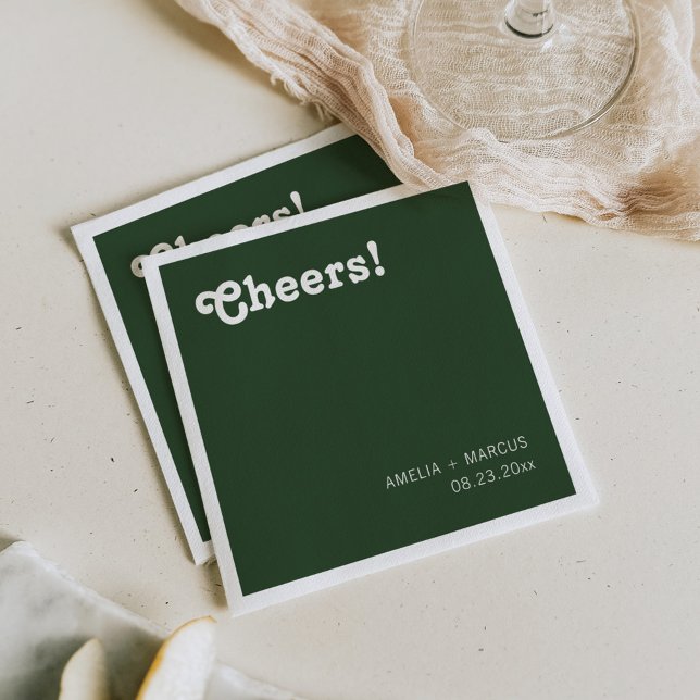 Retro Moderne schicke Hochzeit Serviette (Von Creator hochgeladen)