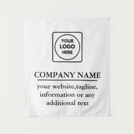 Retro-moderne Schwarz-Weiß-Custom-Branding-Kunst Wandteppich