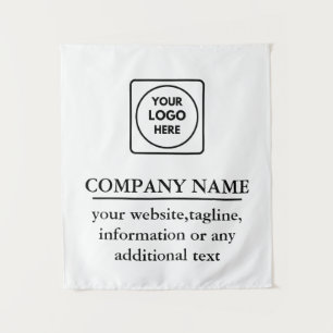 Retro-moderne Schwarz-Weiß-Custom-Branding-Kunst Wandteppich