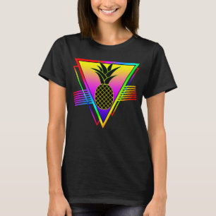 Retro Moderne Silhouette Ananas Sommerfrucht T-Shirt