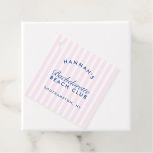 Retro Moderne Vintage Navy- und Rosa Junggesellinn Geschenkanhänger