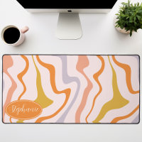 Retro Moderner Abstrakt rosa orangefarbener Marmor